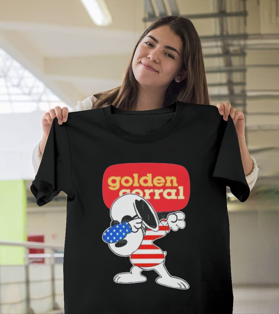 Golden Corral Buffet & Grill Snoopy Dabbing American T-Shirt