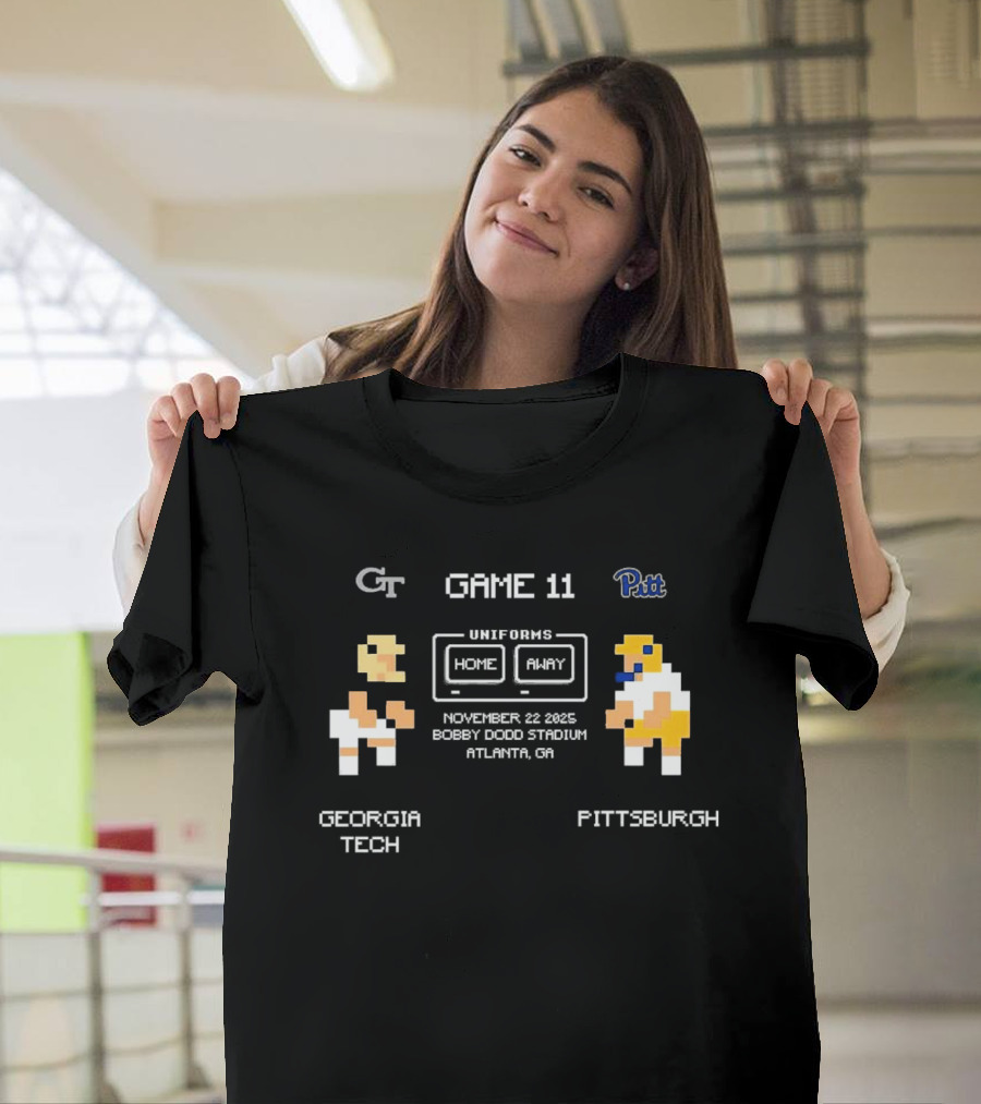 Game 11 Georgia Tech Vs Pittsburgh Panthers Uniforms Home Away November 22 2025 Bobby Dodd Stadium T-Shirt