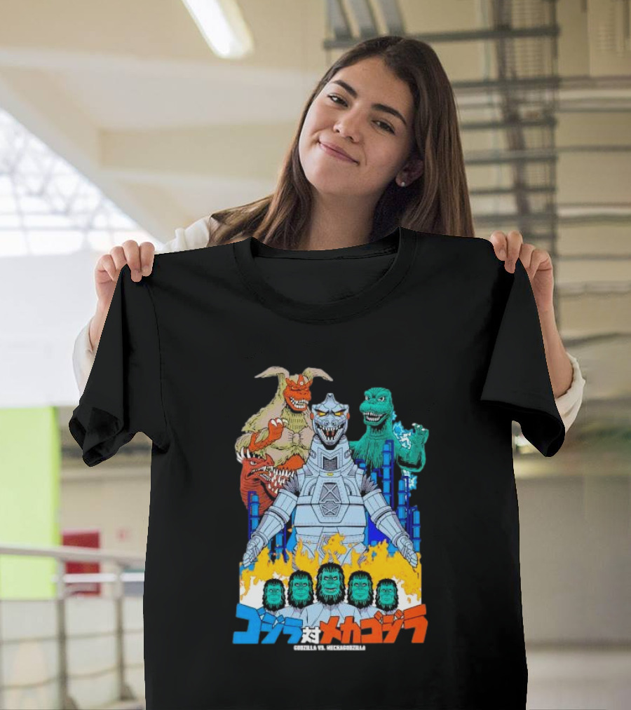 Godzilla Vs Mechagodzilla Alien Invasion T-Shirt
