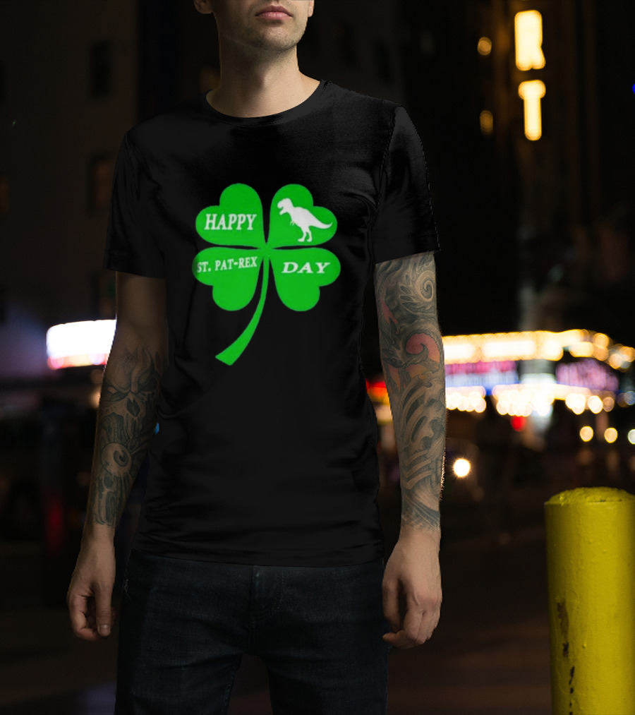 Happy St Pat-rex Day Shamrock T-Shirt