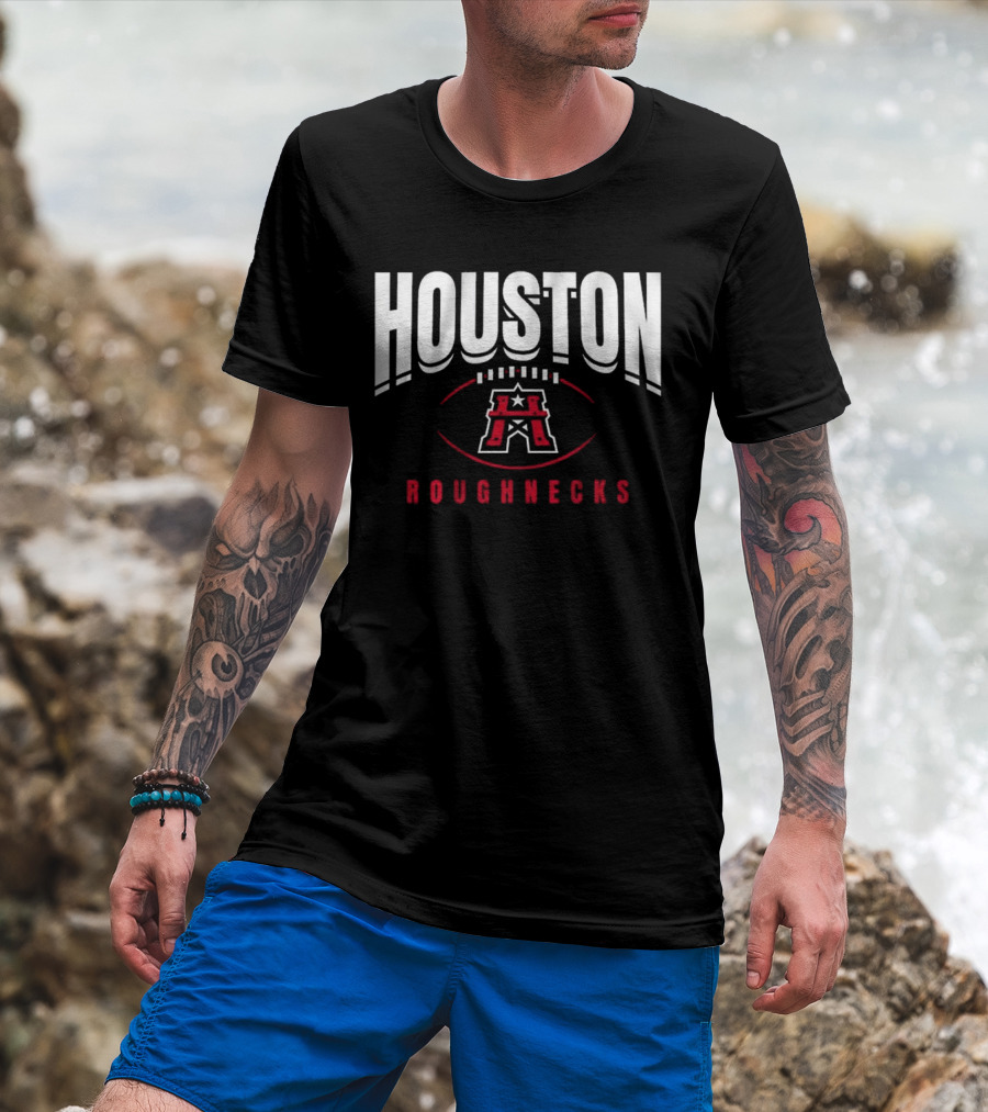 Houston Roughnecks Football Outline T-Shirt