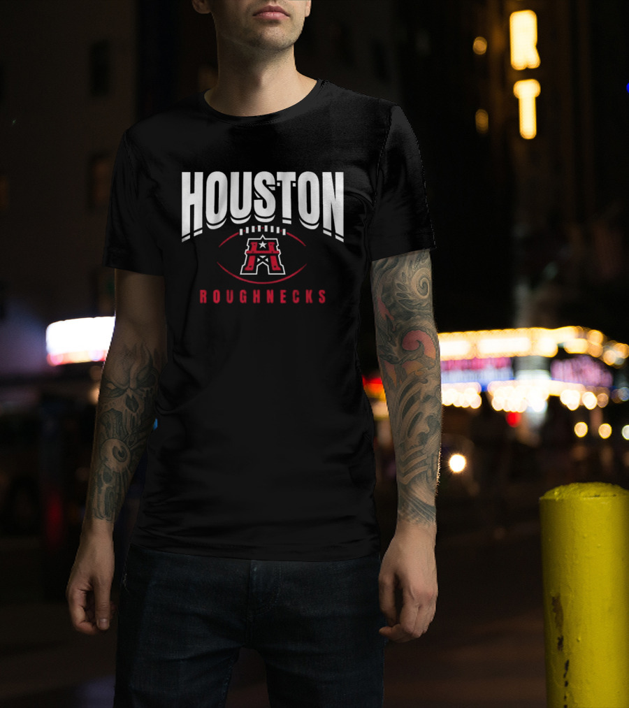 Houston Roughnecks Football Outline T-Shirt