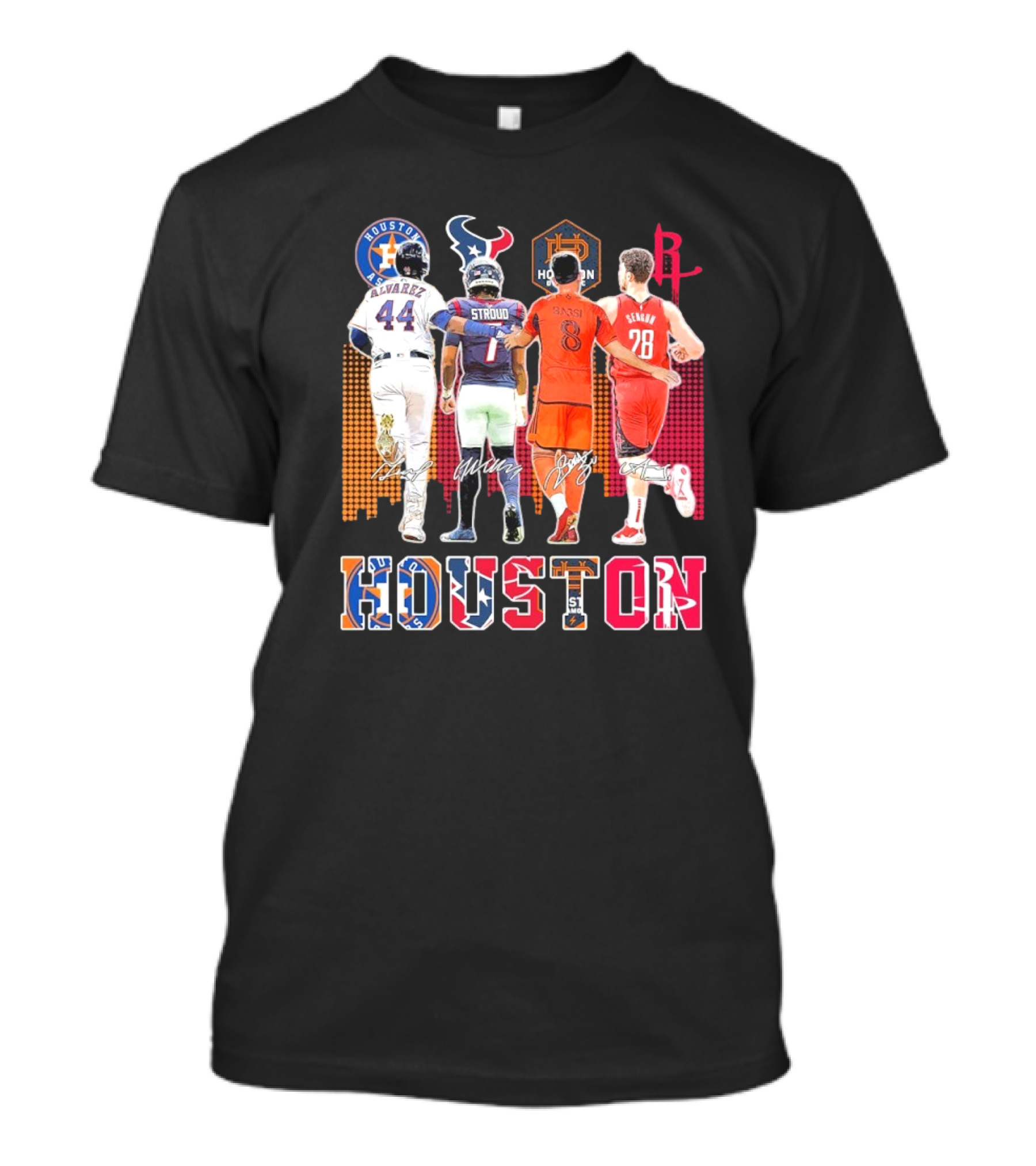 Houston Skyline Sport Team Players 2025 T-Shirt