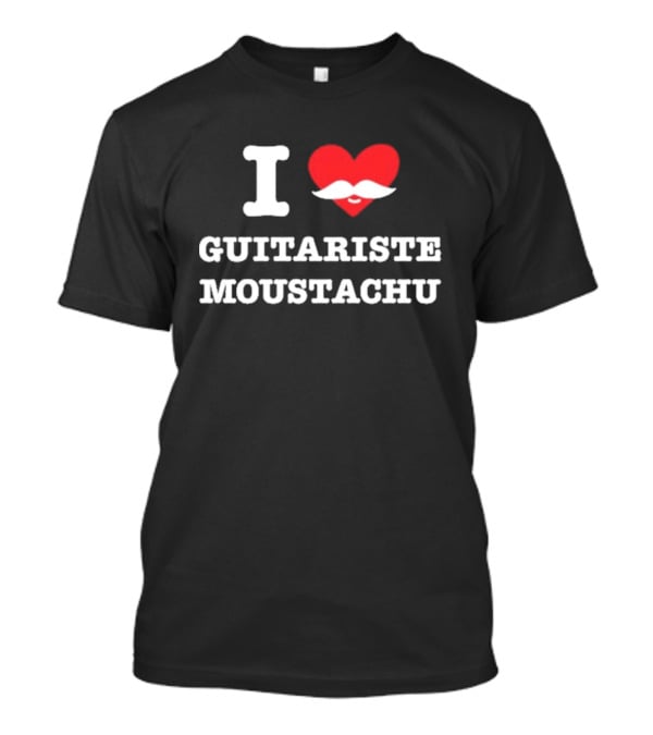 I Heart Guitariste Moustachu T-Shirt