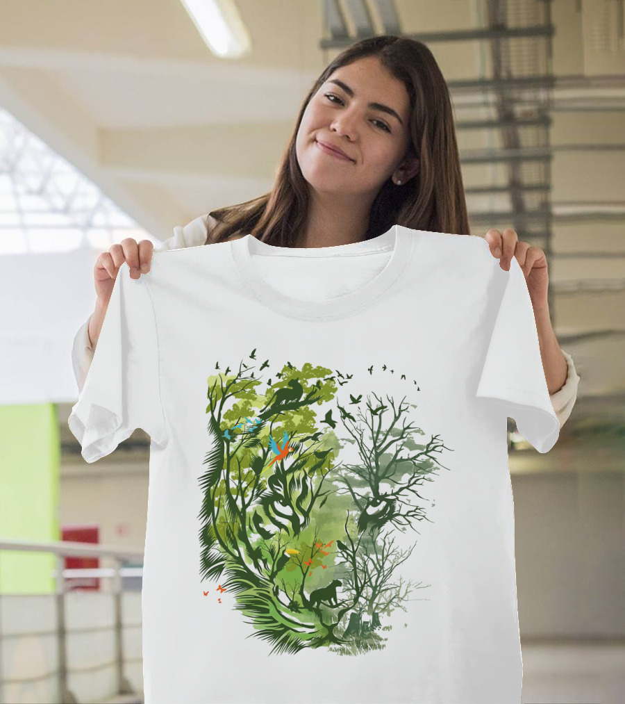 Peaceful Tiger Nature Earth Day T-Shirt