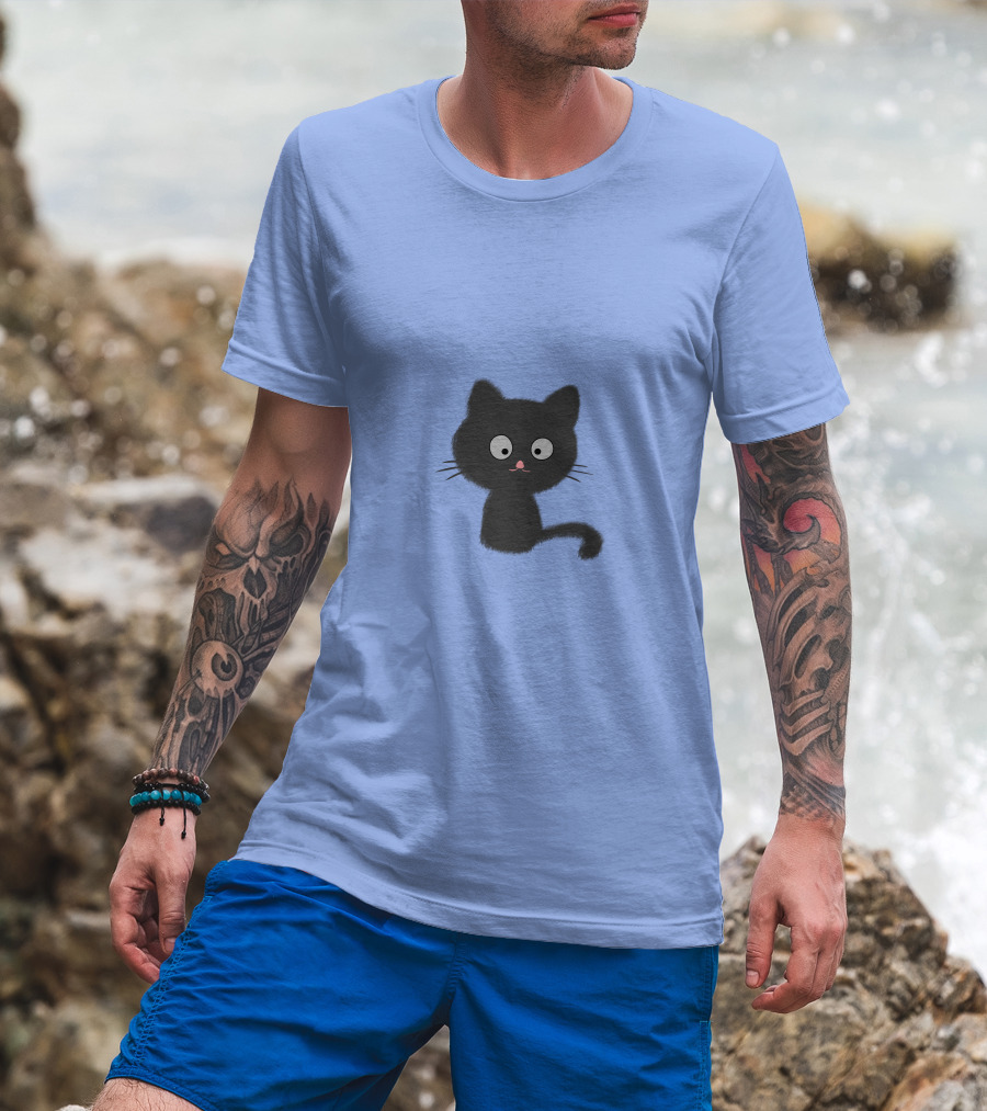 Cute Mew-T Black Cat T-Shirt