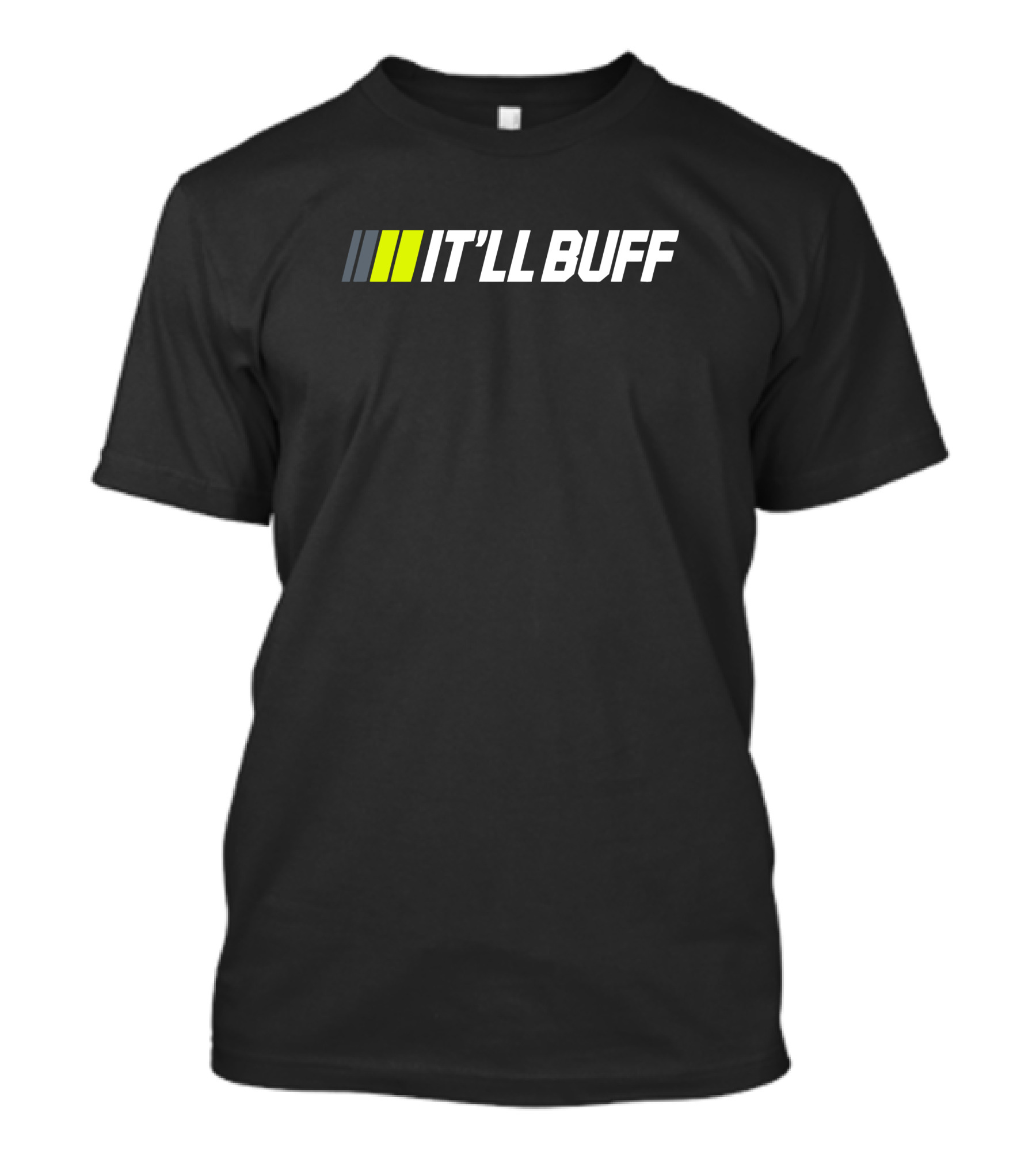 IT'LL BUFF Black Pit Crew Racing Stripes T-Shirt