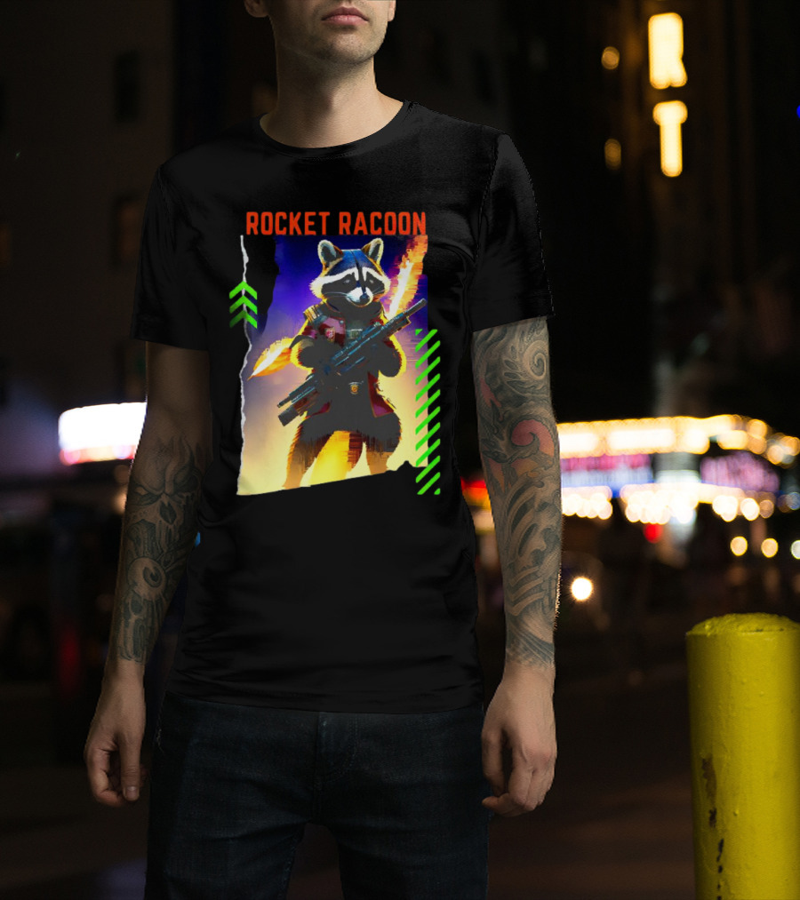 Rocket Raccoon Guardians Of The Galaxy Vol 3 Character T-Shirt