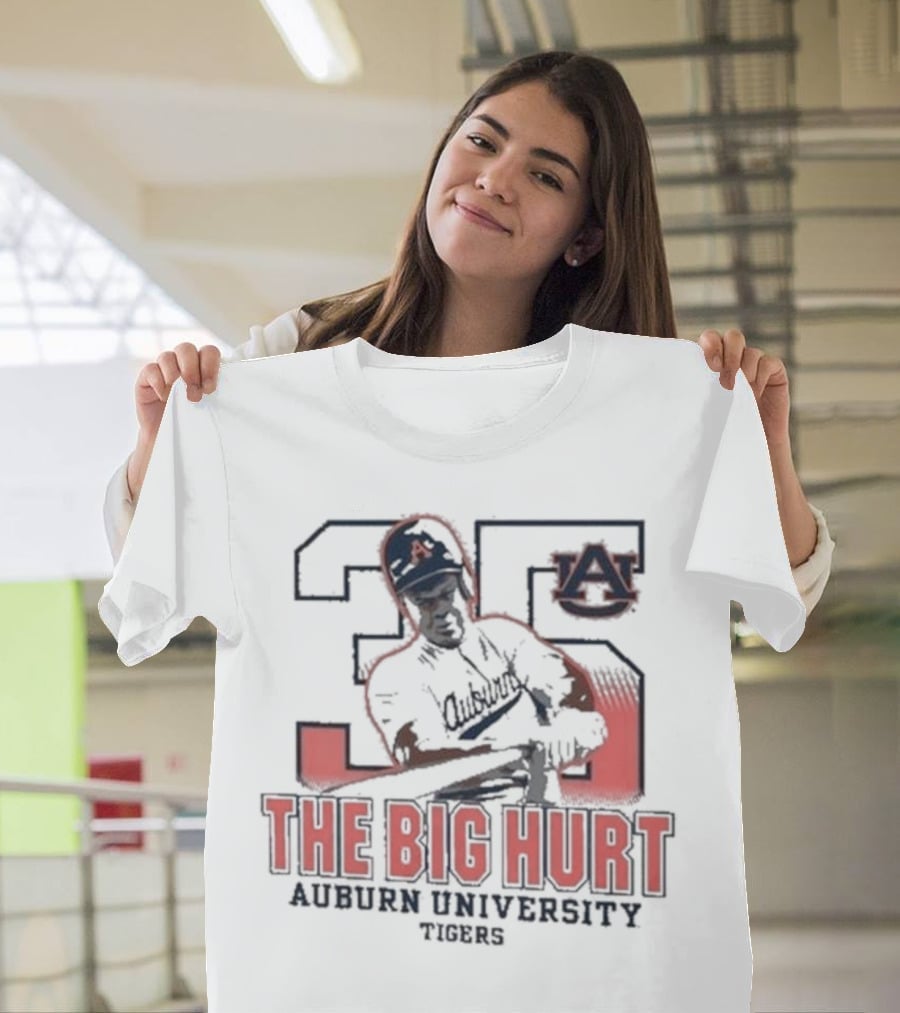 Frank Thomas #35 The Big Hurt Auburn University Tigers Baseball Legend T-Shirt