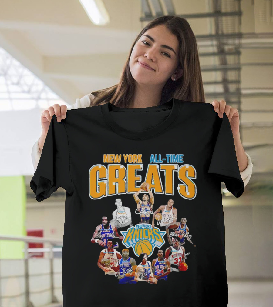 New York Knicks All-Time Greats Signatures T-Shirt