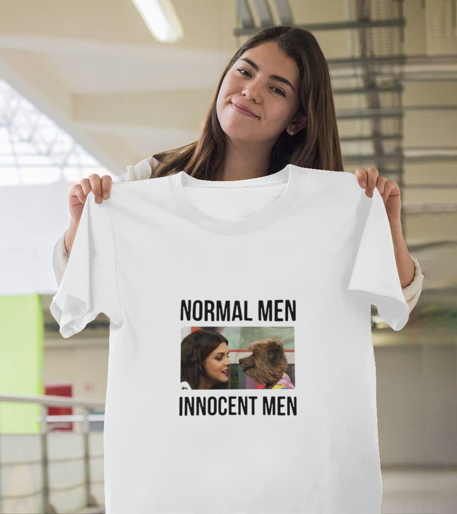 Normal Men Innocent Men Look Conversation With Puppet Dog T-Shirt
