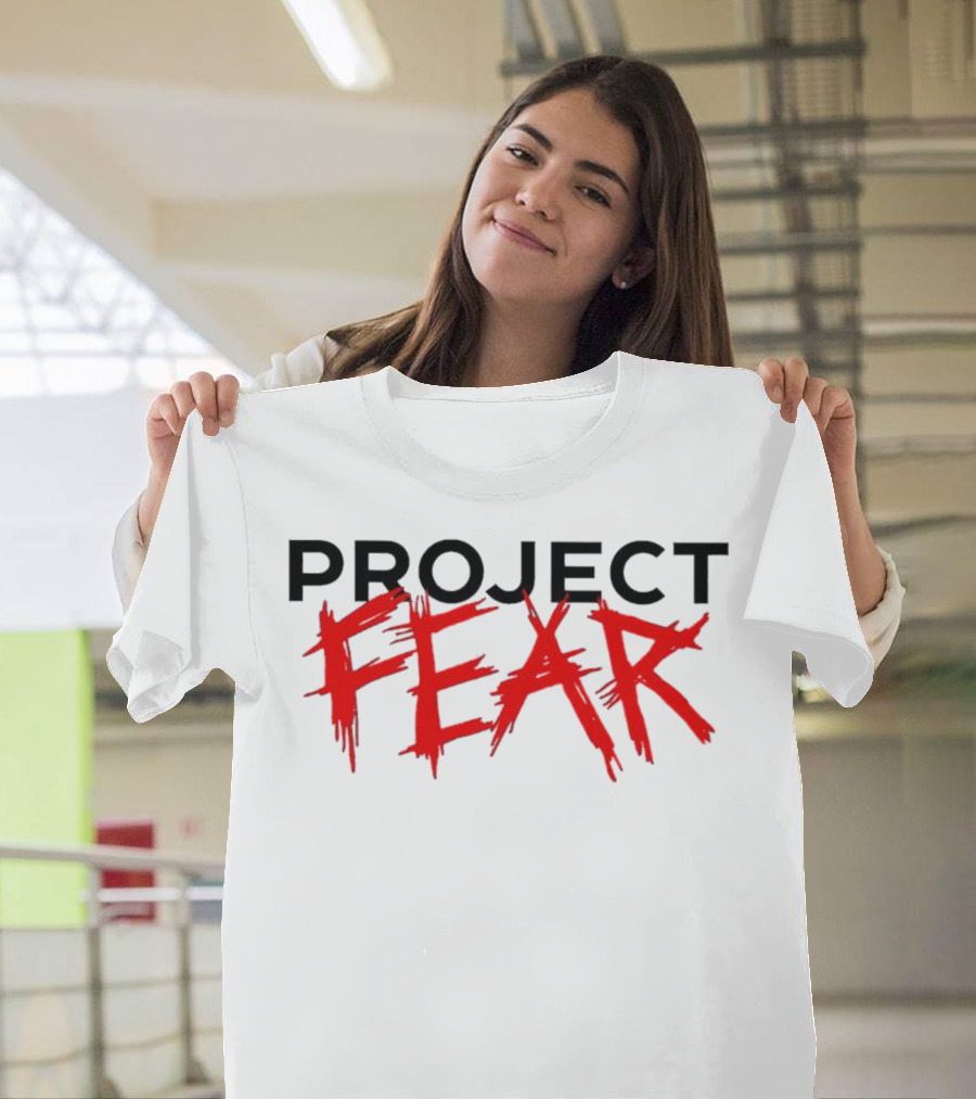 PROJECT FEAR Text Red Brush Stroke T-Shirt