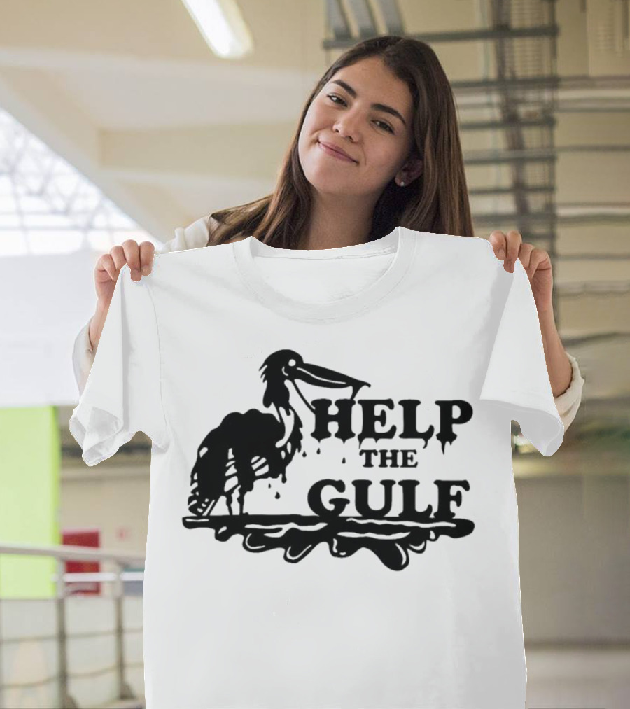 Help The Gulf Oil Spill Awareness Pelican T-Shirt