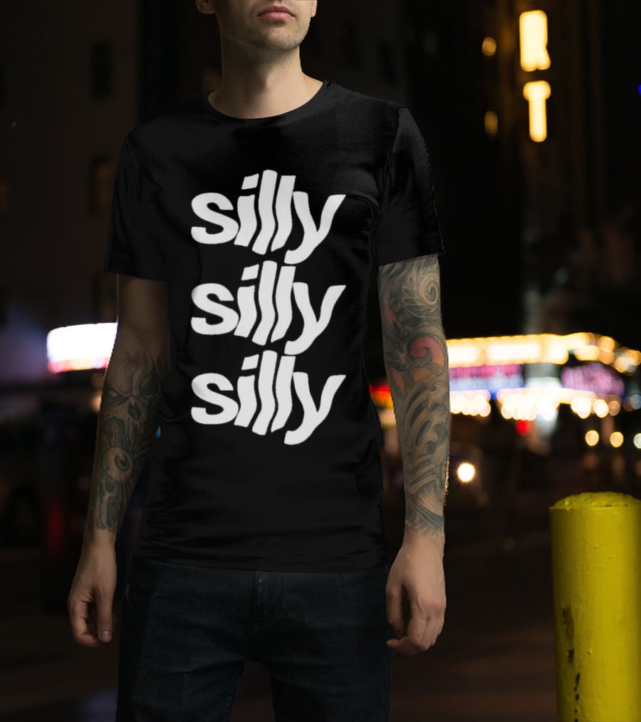 Silly Silly Silly Wavy Text Retro Fun T-Shirt