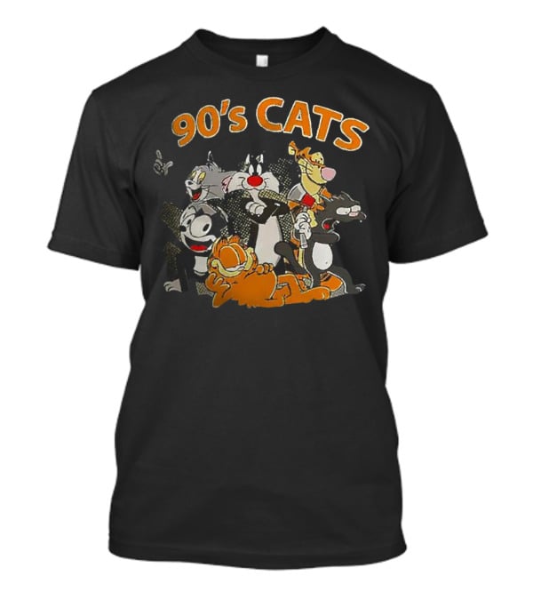 90’s Cats Garfield And Classic Cartoon Characters T-Shirt