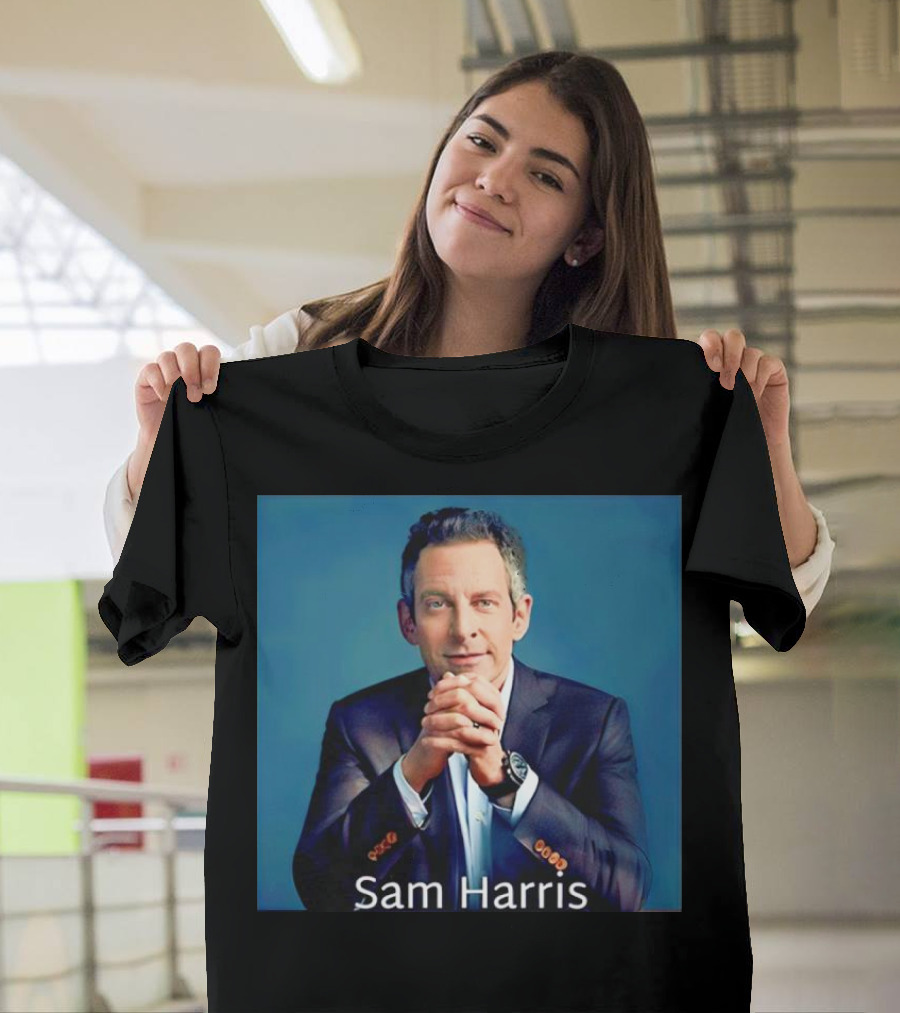Sam Harris Smiling Portrait in Suit T-Shirt
