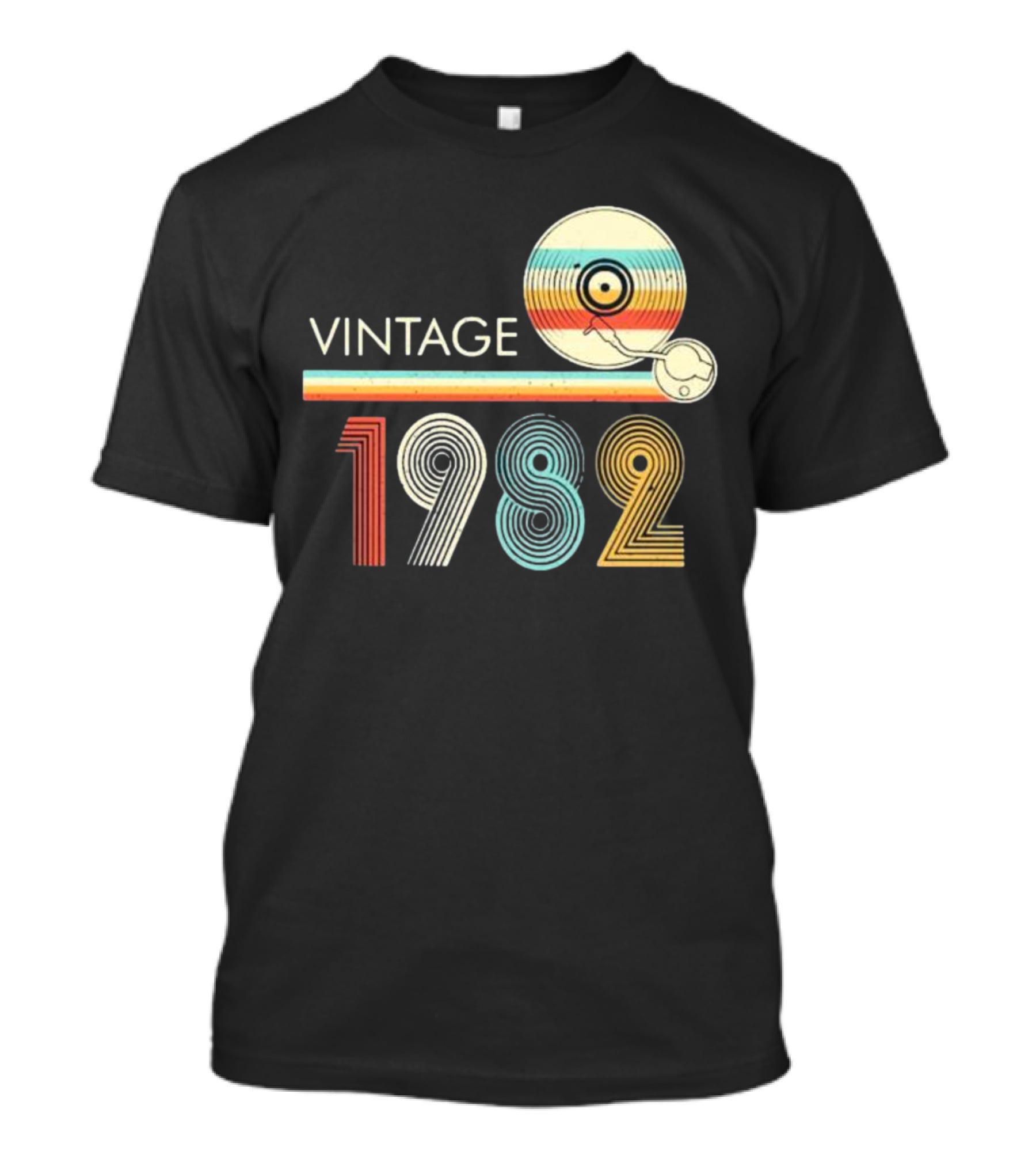 Vintage 1982 Vinyl Record T-Shirt