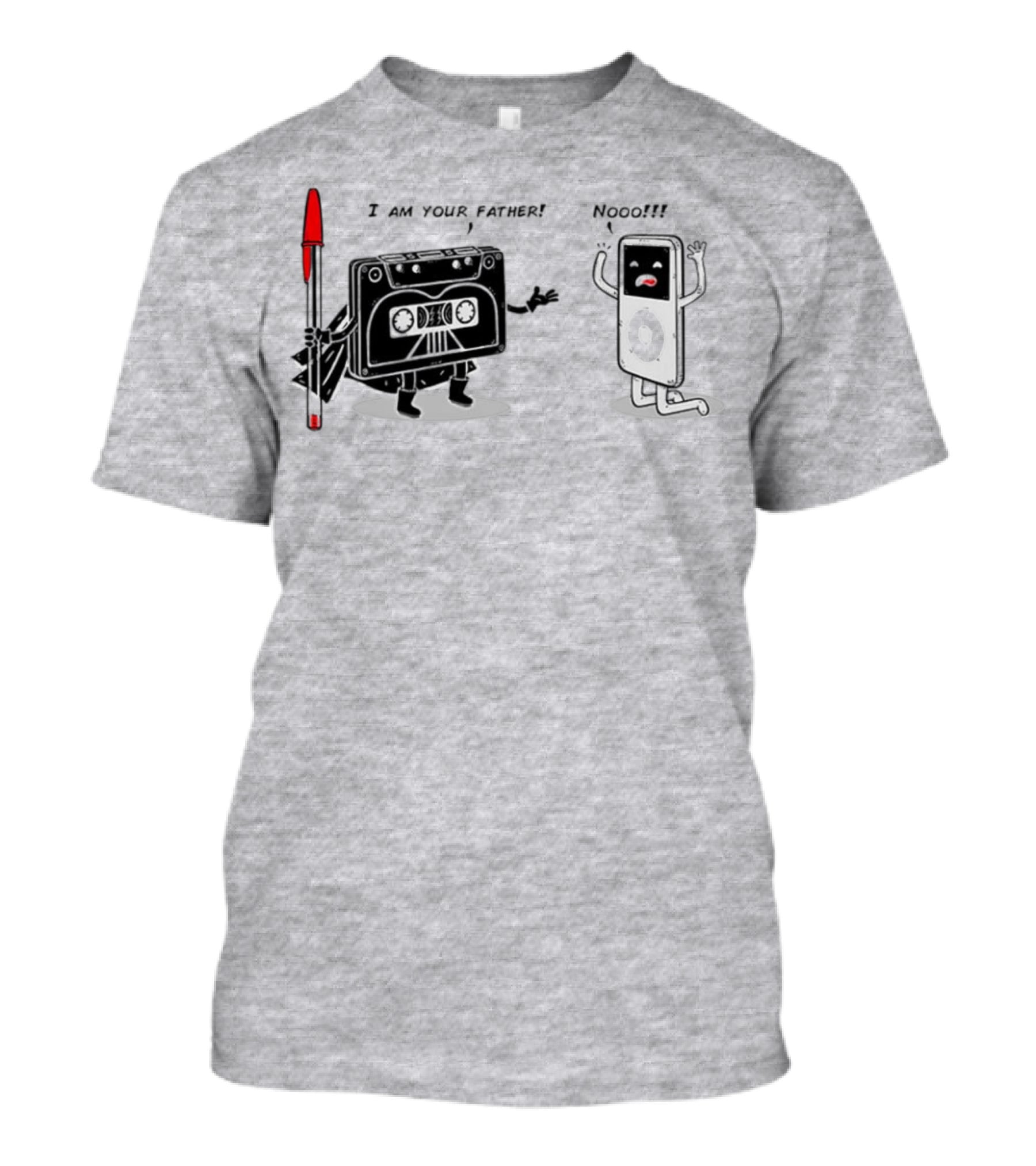 I Am Your Father Nooo Cassette And IPod T-Shirt