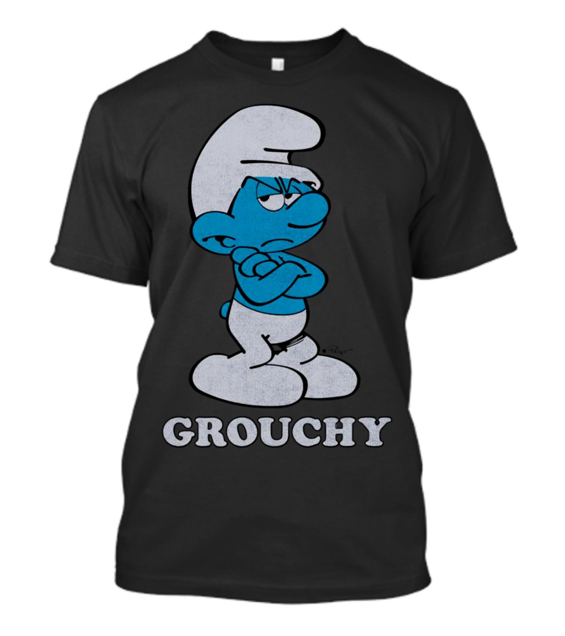 Grouchy Smurf Crossed Arms Stance T-Shirt