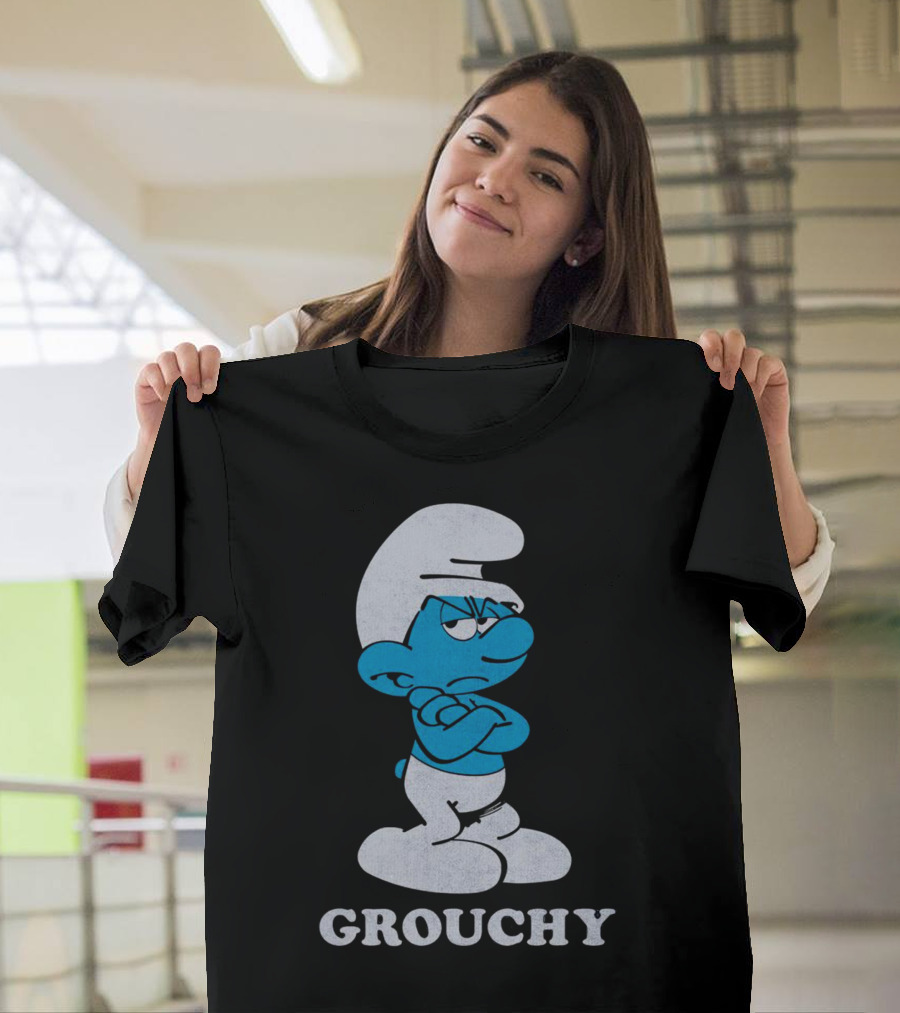 Grouchy Smurf Crossed Arms Stance T-Shirt
