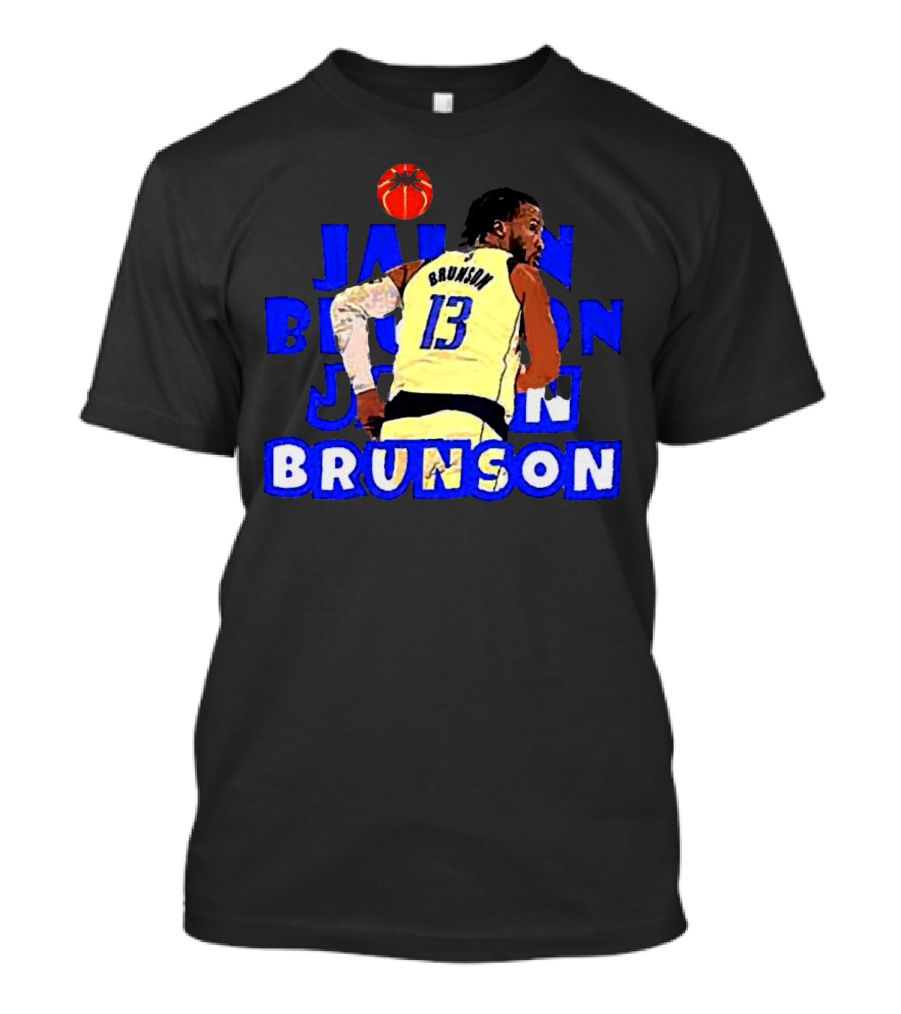 Jalen Brunson Basketball Highlight In Blue And White Jersey 13 T-Shirt