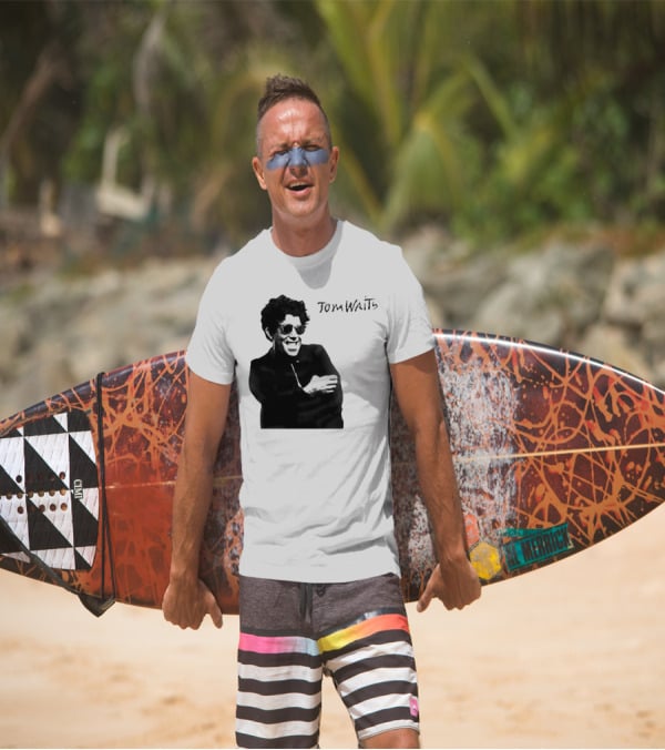 Tom Waits Black And White Sunglasses T-Shirt