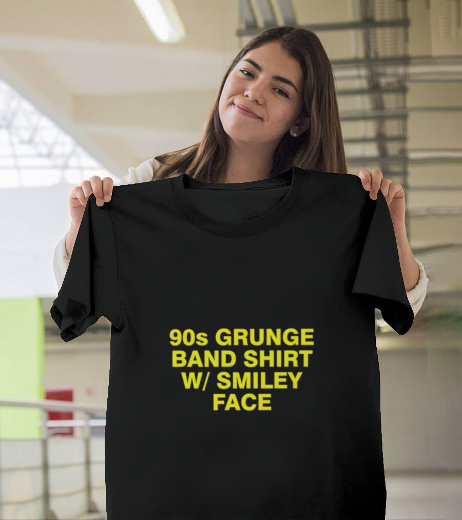 90s Grunge Band Shirt Smiley Face T-Shirt