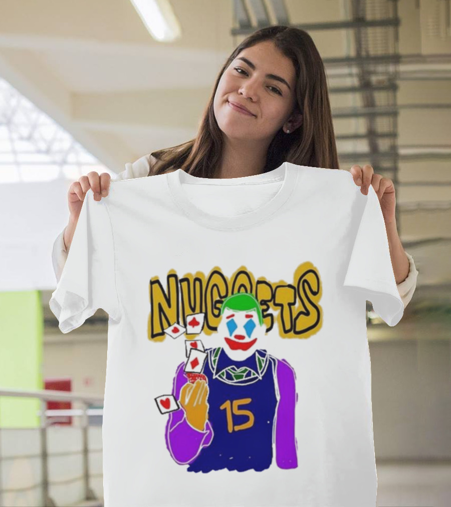 Nuggets Clown 15 Nikola Jokic Joker Basketball NBA T-Shirt