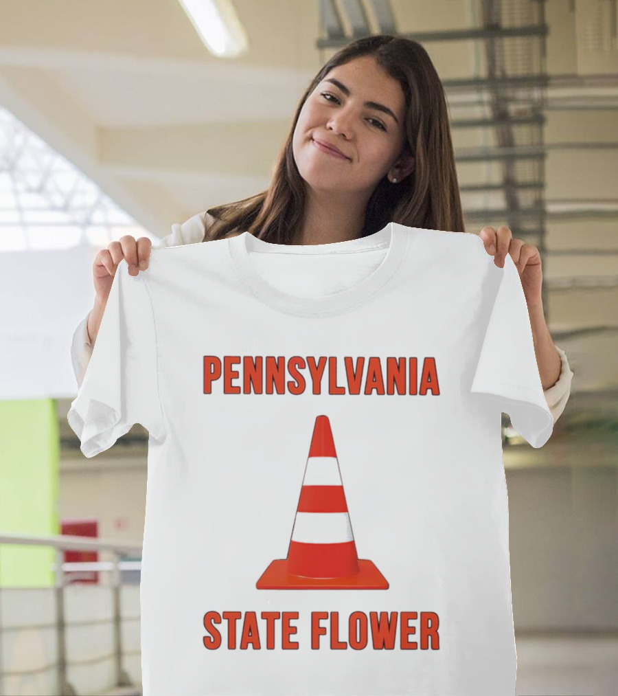 PENNSYLVANIA STATE FLOWER TRAFFIC CONE T-Shirt