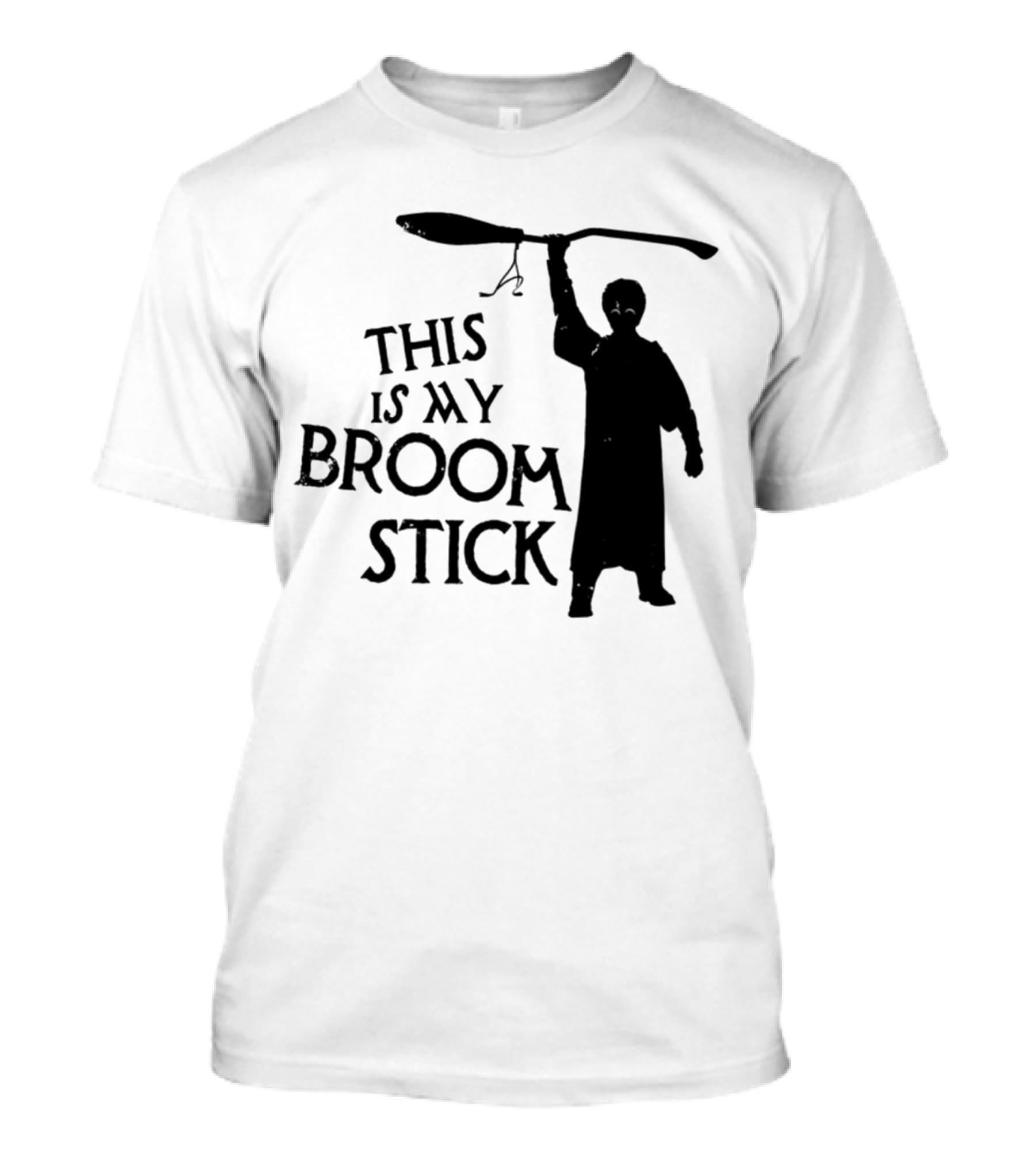 This Is My Broom Stick Silhouette Wizard T-Shirt