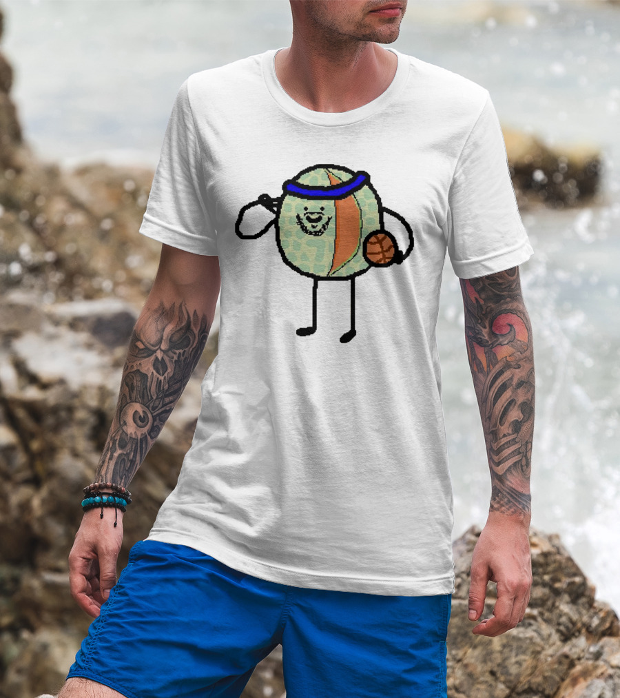 Carmelon Anthony Melon Basketball Figure With Blue Headband And Ball T-Shirt