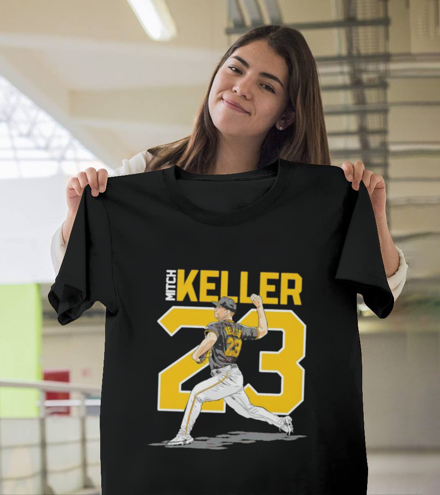 Mitch Keller 23 Pittsburgh Pirates Pitching Action T-Shirt