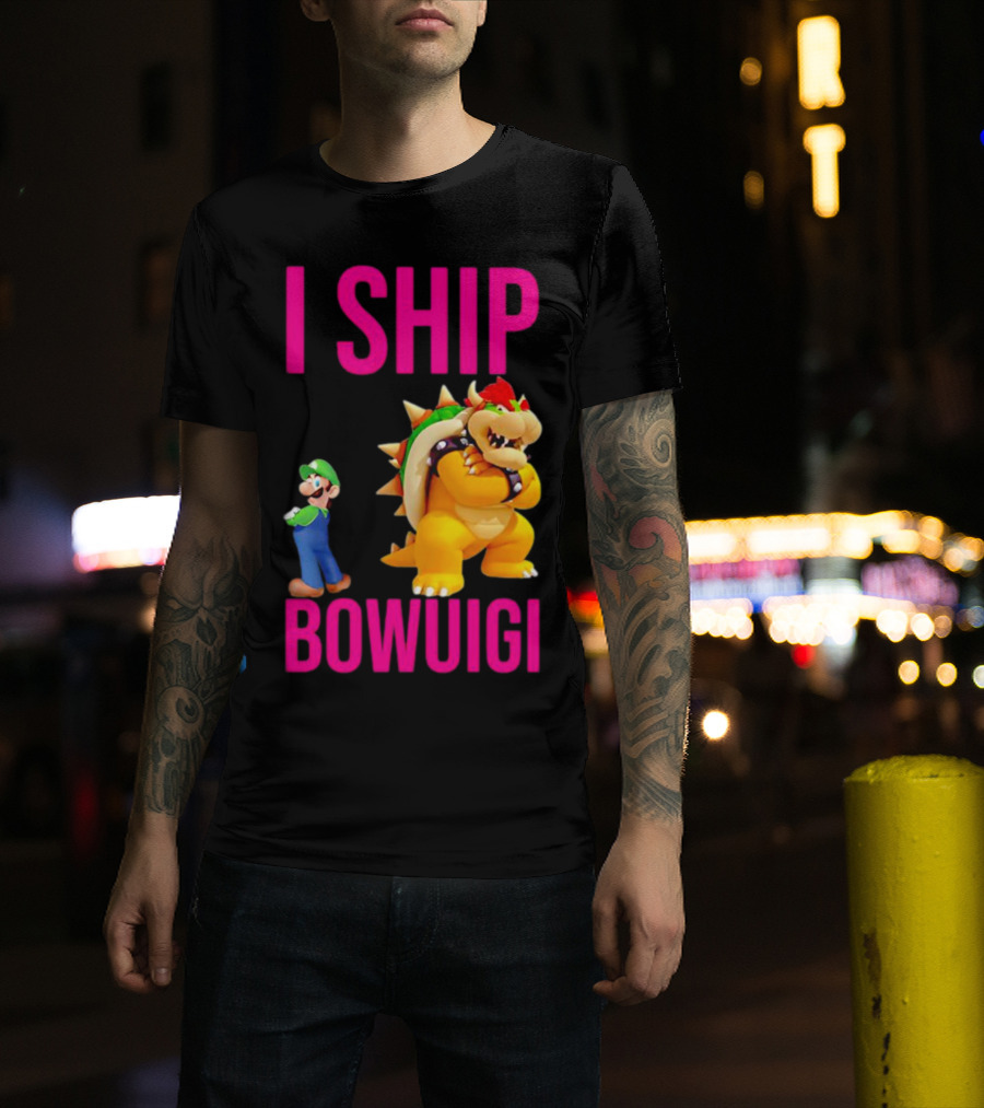 I Ship Bowuigi Super Mario Luigi Bowser T-Shirt