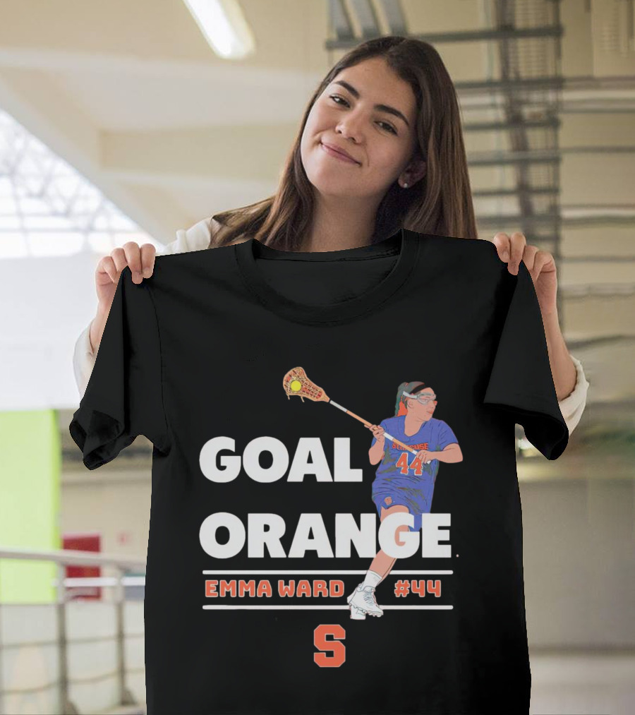 Syracuse Orange Emma Ward #44 Goal Orange Lacrosse T-Shirt