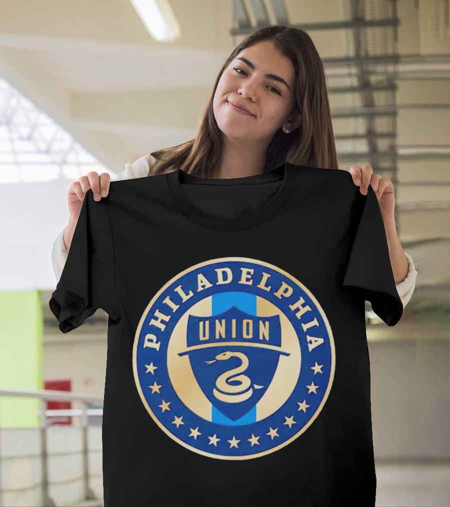 Philadelphia Union Soccer Team Emblem With Stars And Coiled Snake T-Shirt