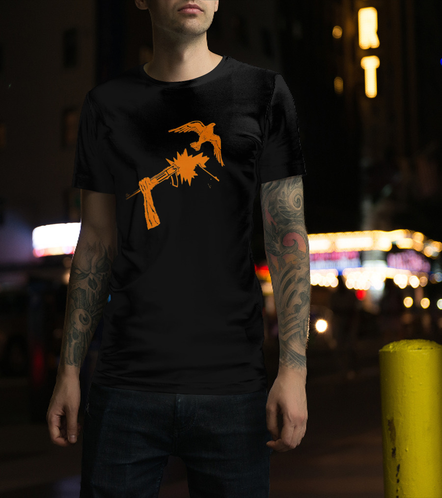Anti War Gun And Dove Explosive Encounter T-Shirt