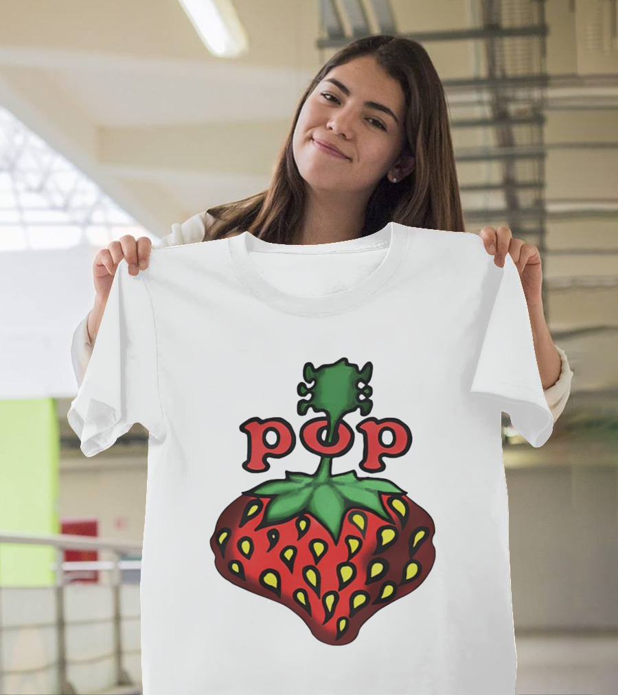 Strawberry Fields Pop Festival Logo with Strawberry T-Shirt