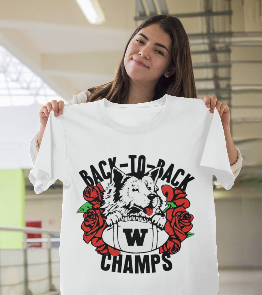 Back To Back Champs Washington Huskies 91 W 92 T-Shirt