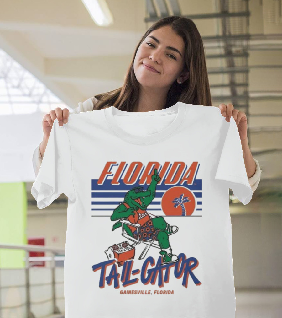 Florida Tail-Gator 1987 Gainesville Retro Style Palm Tree Gator T-Shirt