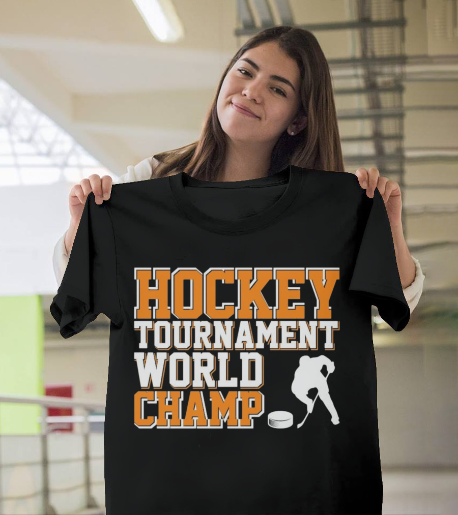 Hockey Tournament World Champ Sunset T-Shirt