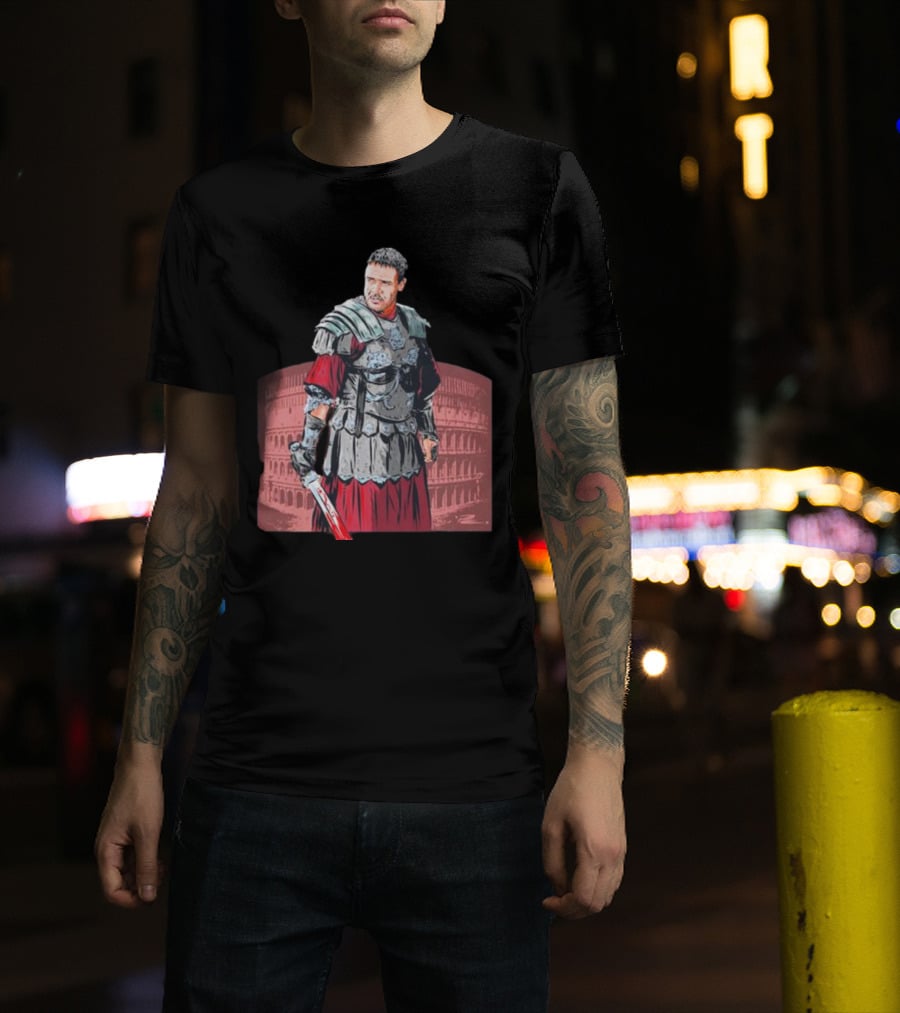 Russell Crowe Gladiator Paul Cemmick Colosseum T-Shirt