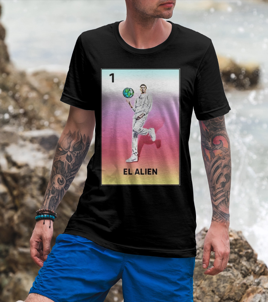 1 El Alien Basketball Earth Ball T-Shirt
