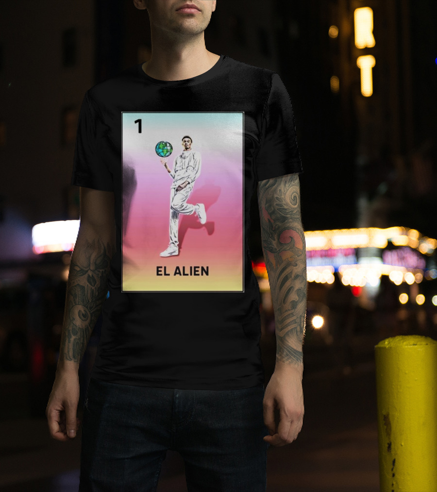 1 El Alien Basketball Earth Ball T-Shirt