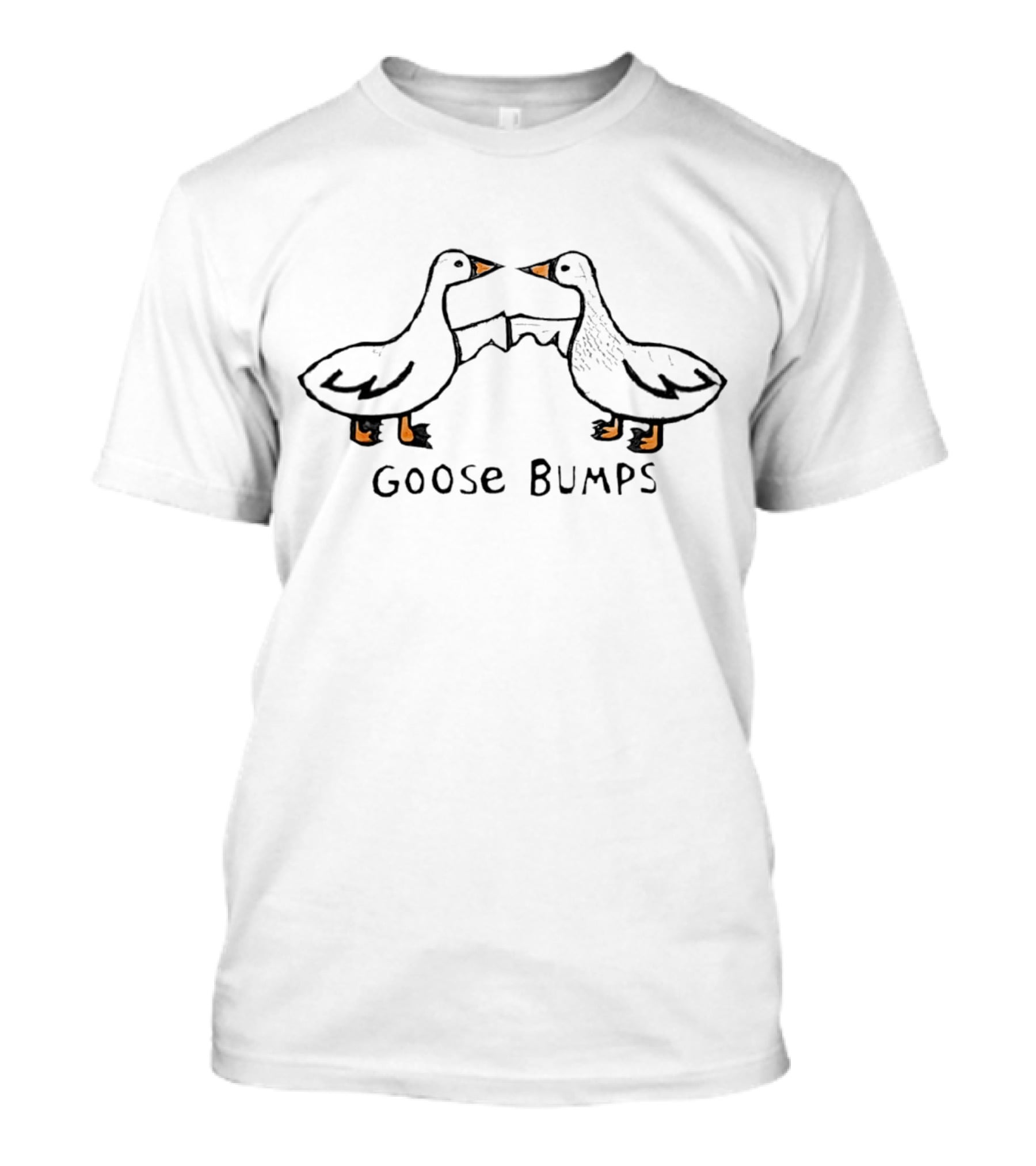 Goose Bumps Two Geese Touching Beaks T-Shirt
