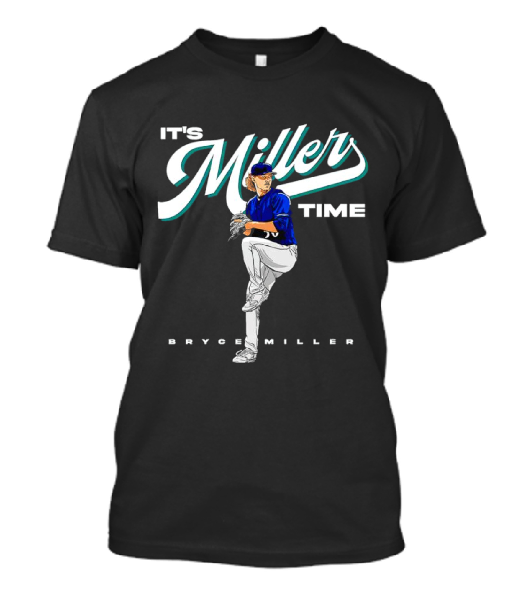 Bryce Miller It's Miller Time Baseball Pitcher T-Shirt