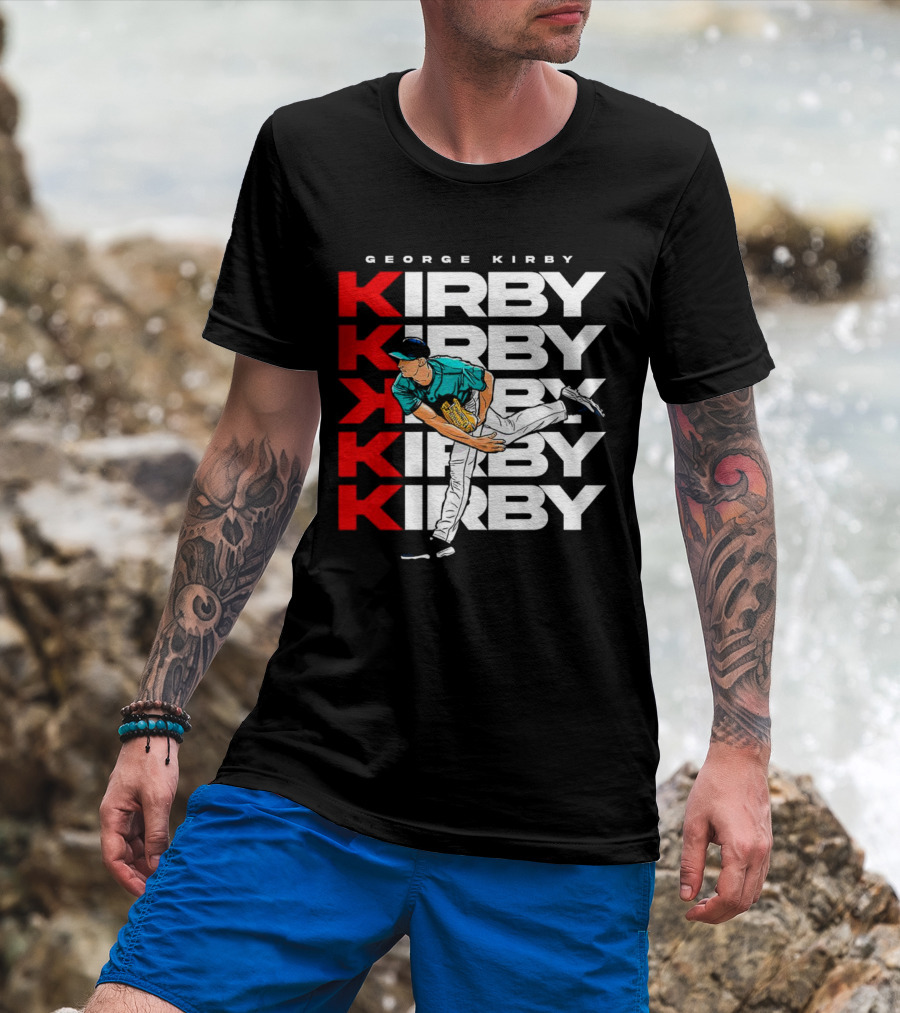 George Kirby Pitching Seattle Mariners K Strikeout T-Shirt