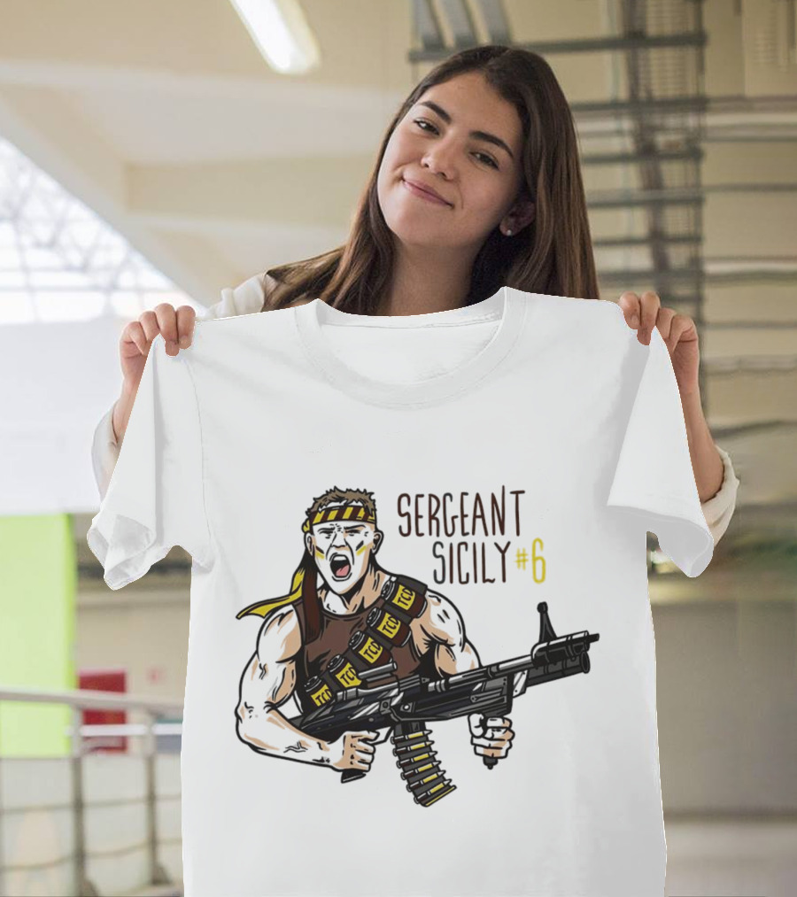 SERGEANT SICILY #6 TGC Ammunition Belt Action T-Shirt