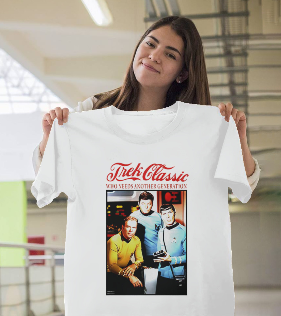 Star Trek Classic Who Needs Another Generation Vintage Crew Image T-Shirt