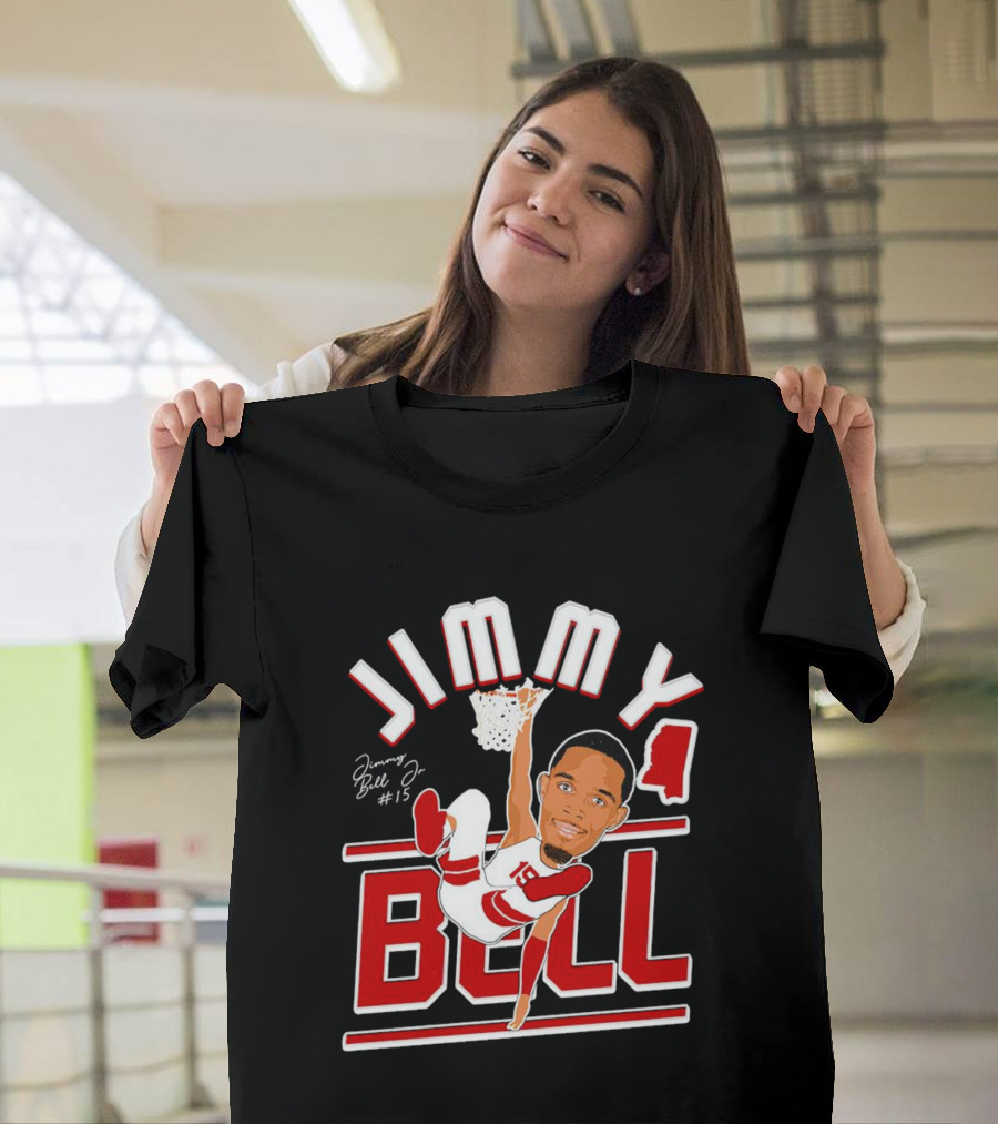 Jimmy Bell Jr. #15 Mississippi State Bulldogs Basketball Dunking T-Shirt