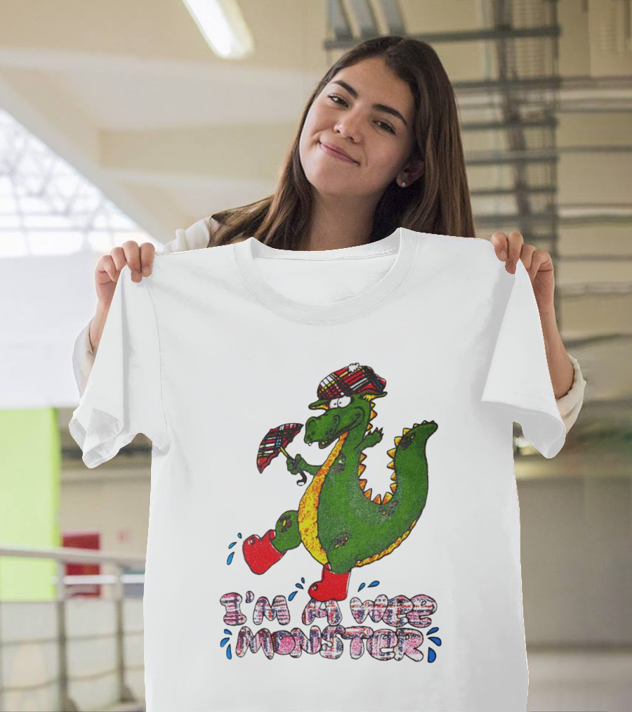I’m A Wee Monster Scottish Dragon With Plaid Hat And Boots T-Shirt